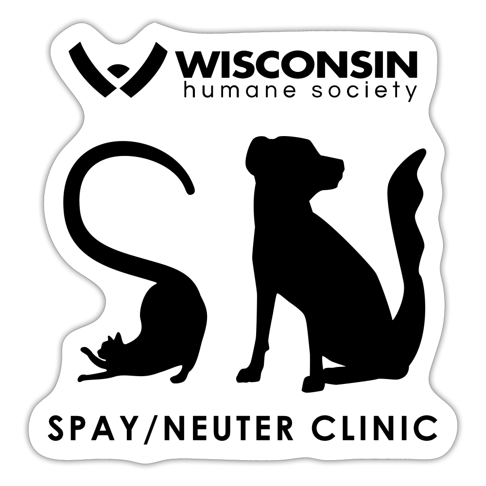 Spay/Neuter Clinic Sticker - white matte