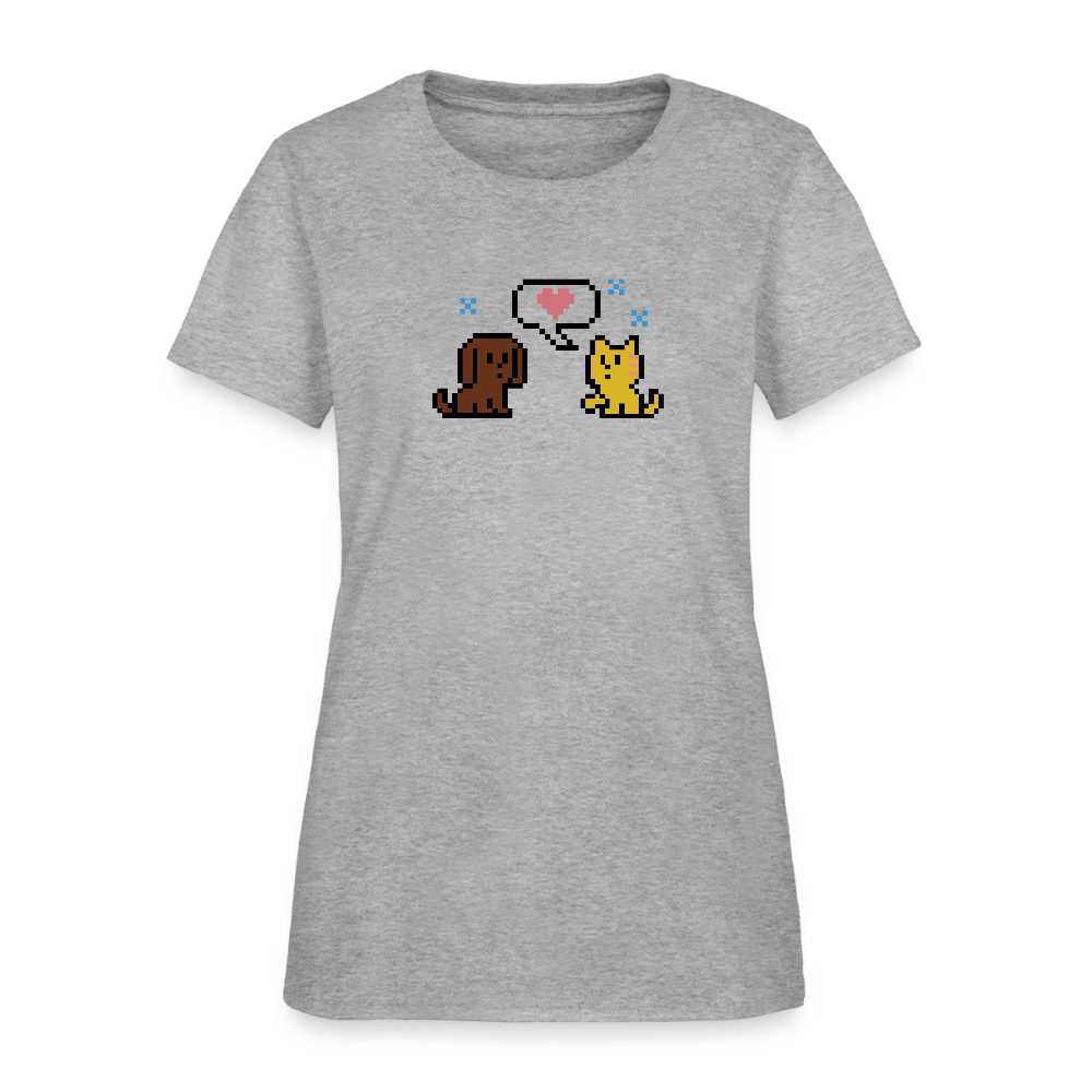 
                  
                    8-Bit Dog & Cat Contoured T-Shirt - heather gray
                  
                