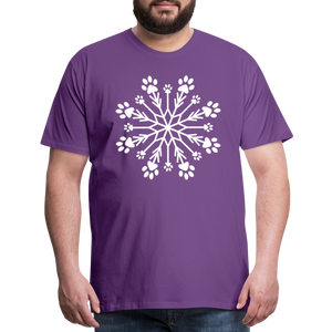 Paw Snowflake Premium T-Shirt - purple