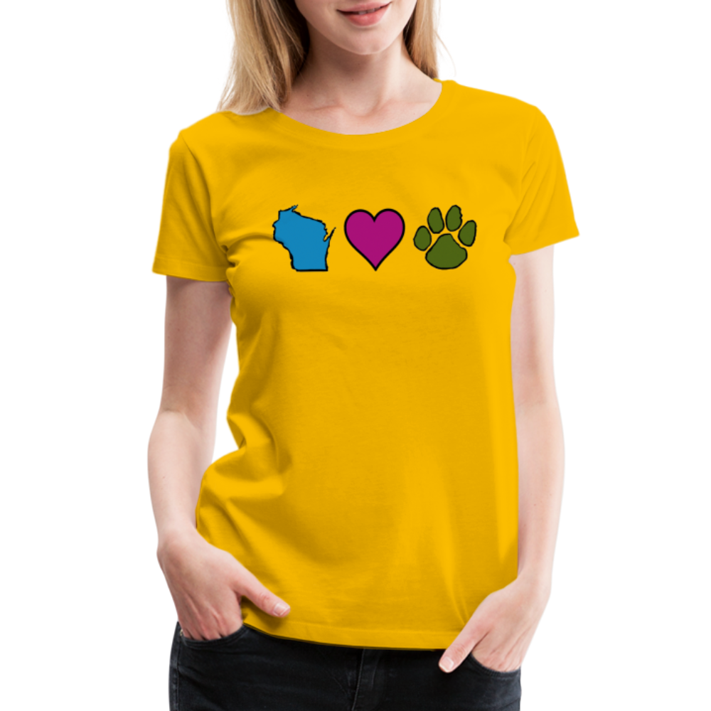 
                  
                    WI Loves Pets Contoured Premium T-Shirt - sun yellow
                  
                