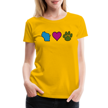 Load image into Gallery viewer, WI Loves Pets Contoured Premium T-Shirt - sun yellow