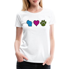 Load image into Gallery viewer, WI Loves Pets Contoured Premium T-Shirt - white