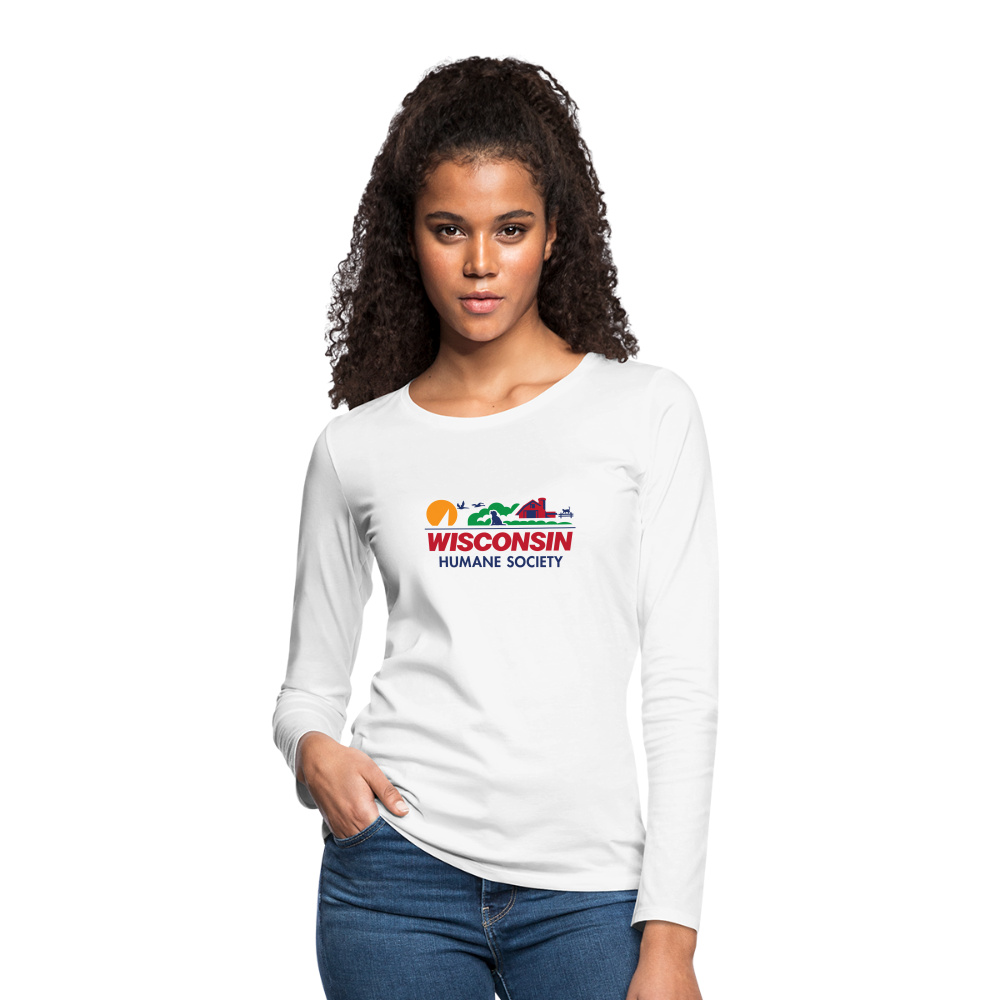 WHS License Plate Contoured Long Sleeve T-Shirt - white