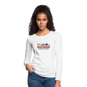 WHS License Plate Contoured Long Sleeve T-Shirt - white