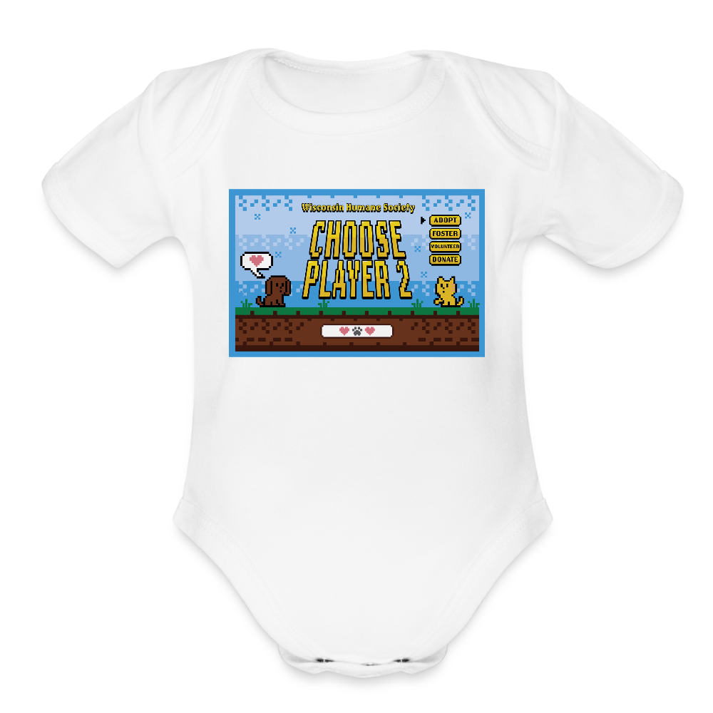 
                  
                    WHS Player 2 Organic Short Sleeve Baby Bodysuit - white
                  
                