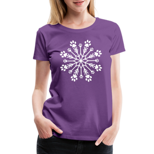 Paw Snowflake Premium T-Shirt - purple