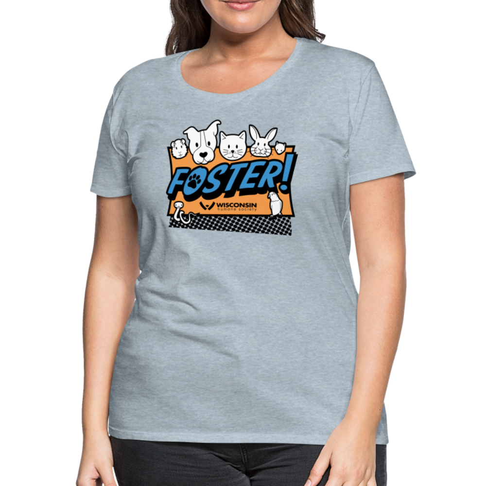 
                  
                    Foster Logo Contoured Premium T-Shirt - heather ice blue
                  
                