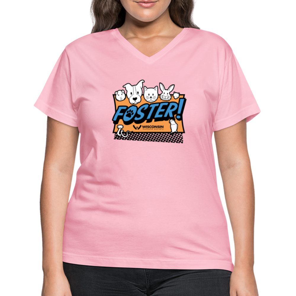 
                  
                    Foster Logo Contoured V-Neck T-Shirt - pink
                  
                