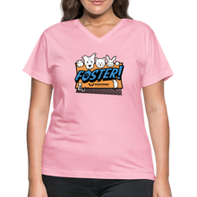 Load image into Gallery viewer, Foster Logo Contoured V-Neck T-Shirt - pink