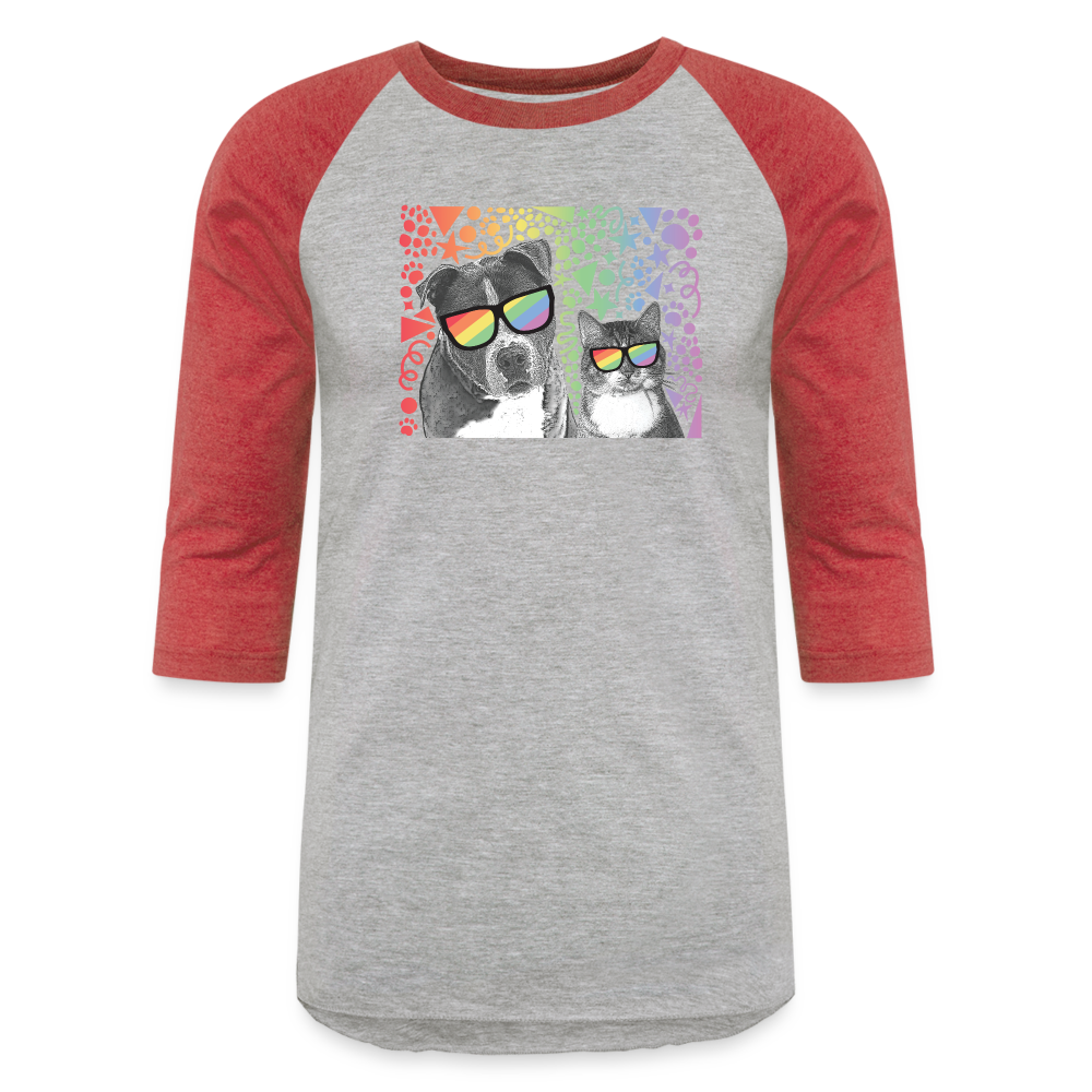 
                  
                    Pride Party Baseball T-Shirt - heather gray/red
                  
                