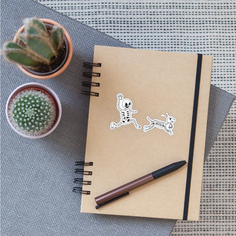 
                  
                    Skeleton Friends Sticker - transparent glossy
                  
                