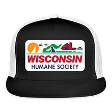 Load image into Gallery viewer, WHS License Plate Trucker Cap - black/white