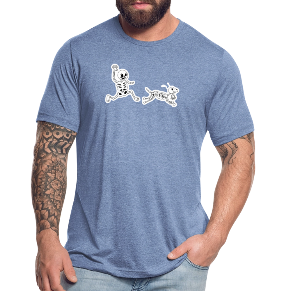 
                  
                    Skeleton Friends Unisex Tri-Blend T-Shirt - heather blue
                  
                