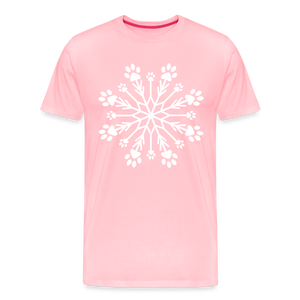 Paw Snowflake Premium T-Shirt - pink