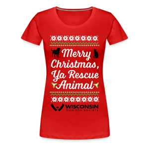 Ya Rescue Animal Contoured Premium T-Shirt - red