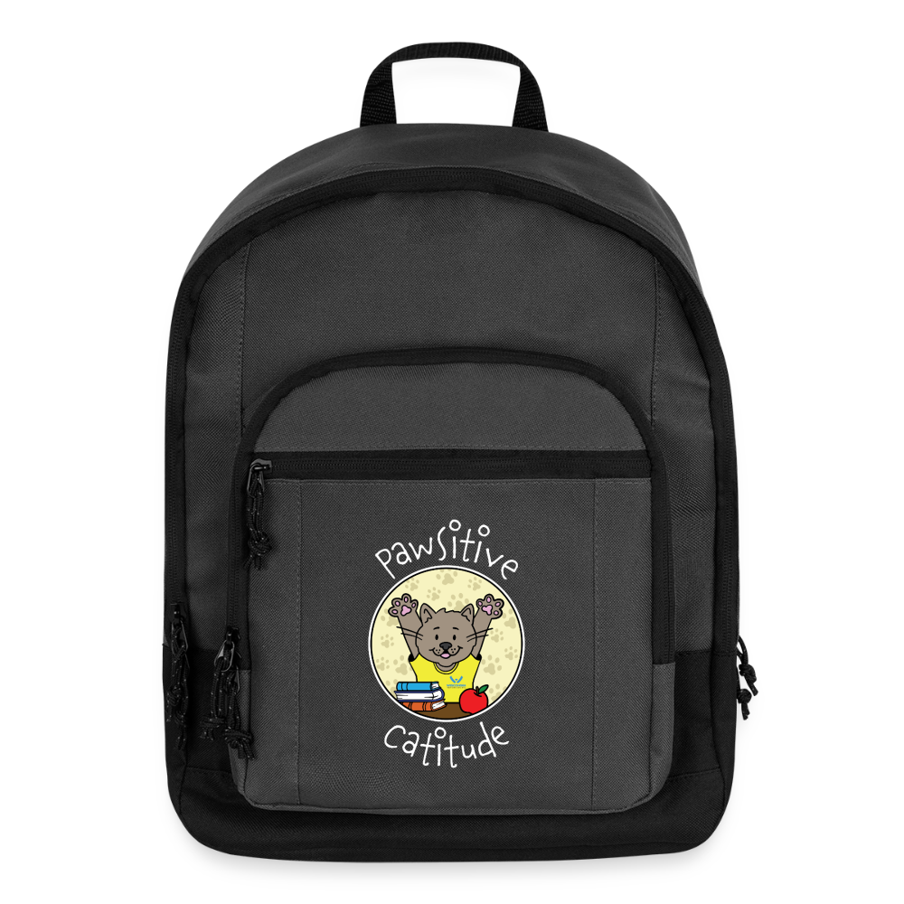 WHS Pawsitive Catitude Basic Backpack - charcoal grey