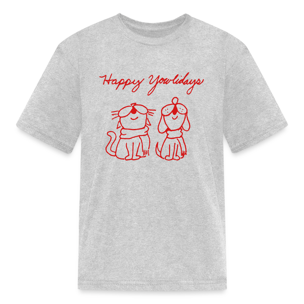 
                  
                    Happy Yowlidays Kids' T-Shirt - heather gray
                  
                