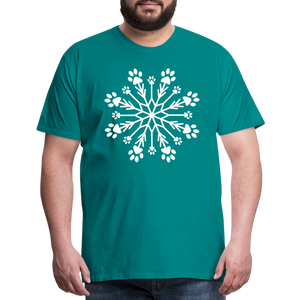 Paw Snowflake Premium T-Shirt - teal