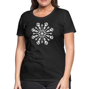 Paw Snowflake Premium T-Shirt - black