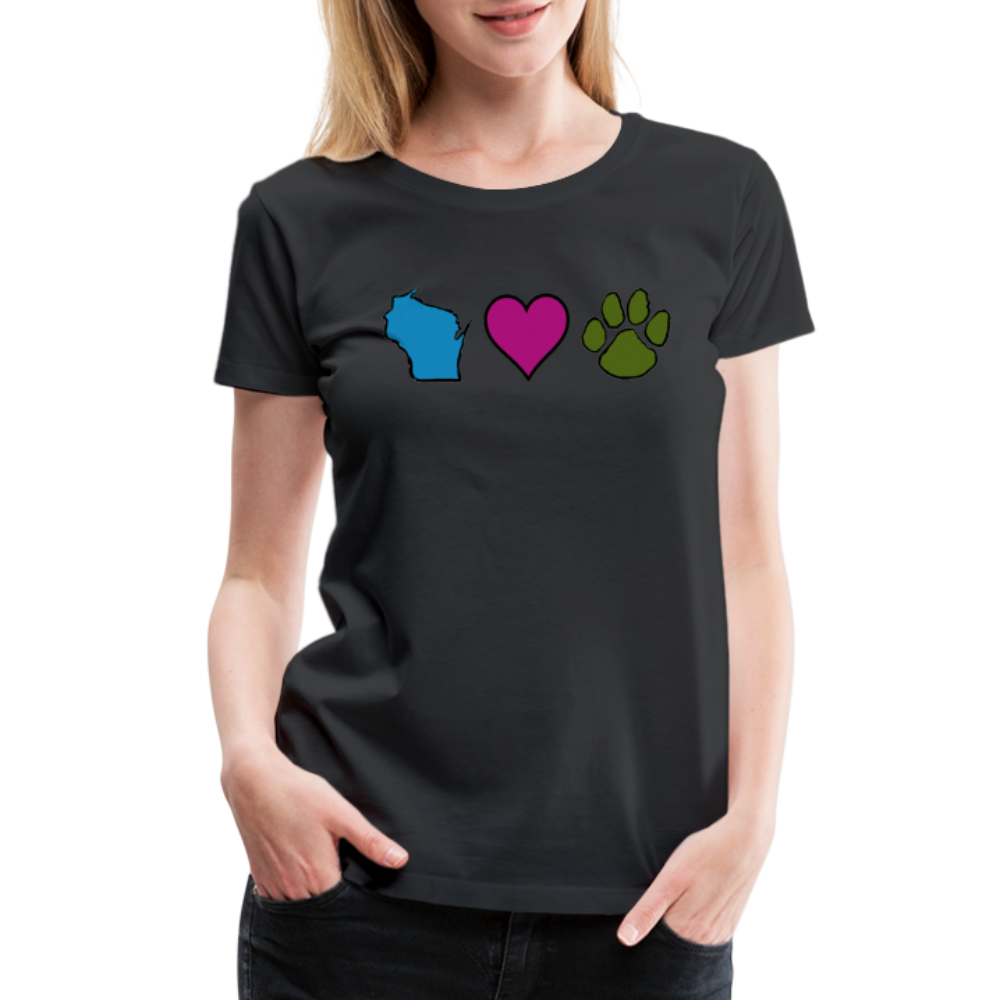 
                  
                    WI Loves Pets Contoured Premium T-Shirt - black
                  
                