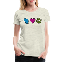 Load image into Gallery viewer, WI Loves Pets Contoured Premium T-Shirt - heather oatmeal