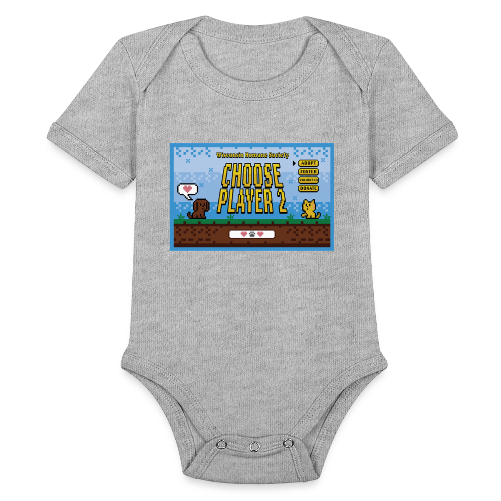 
                  
                    WHS Player 2 Organic Short Sleeve Baby Bodysuit - heather grey
                  
                