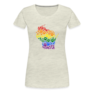 Pride Paws Contoured Premium T-Shirt - heather oatmeal