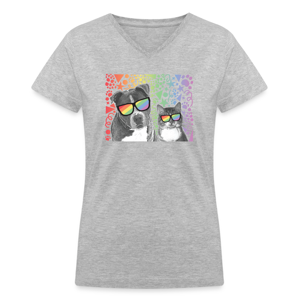 
                  
                    Pride Party Contoured V-Neck T-Shirt - gray
                  
                