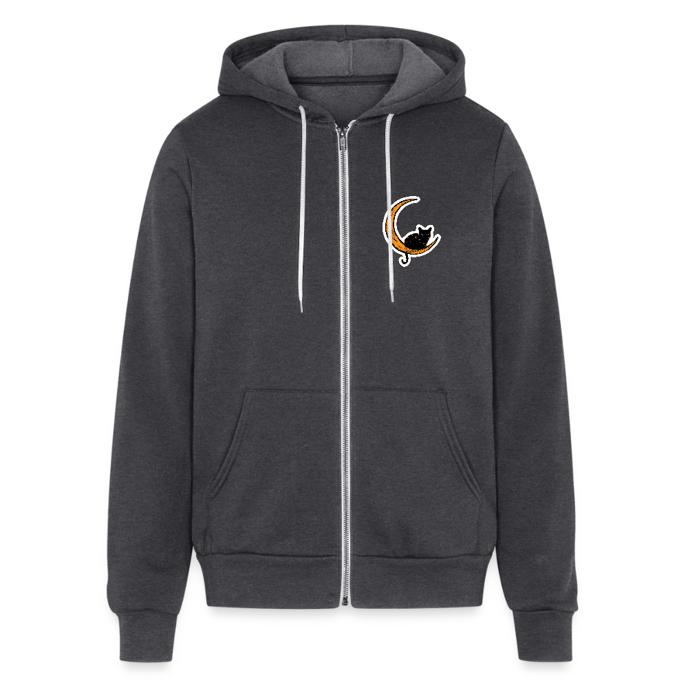 
                  
                    Moon Cat Bella + Canvas Unisex Full Zip Hoodie - charcoal grey
                  
                