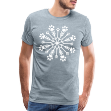 Load image into Gallery viewer, Paw Snowflake Premium T-Shirt - heather ice blue