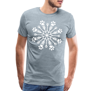 Paw Snowflake Premium T-Shirt - heather ice blue