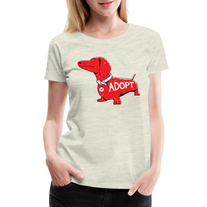 "Big Red Dog" Contoured Premium T-Shirt - heather oatmeal