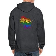 Load image into Gallery viewer, Pride Paws Gildan Heavy Blend Adult Zip Hoodie - deep heather