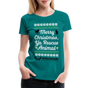 Ya Rescue Animal Contoured Premium T-Shirt - teal