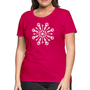 Paw Snowflake Premium T-Shirt - dark pink