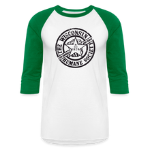 Load image into Gallery viewer, WHS 1879 Logo Baseball T-Shirt - white/kelly green