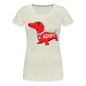 "Big Red Dog" Contoured Premium T-Shirt - heather oatmeal