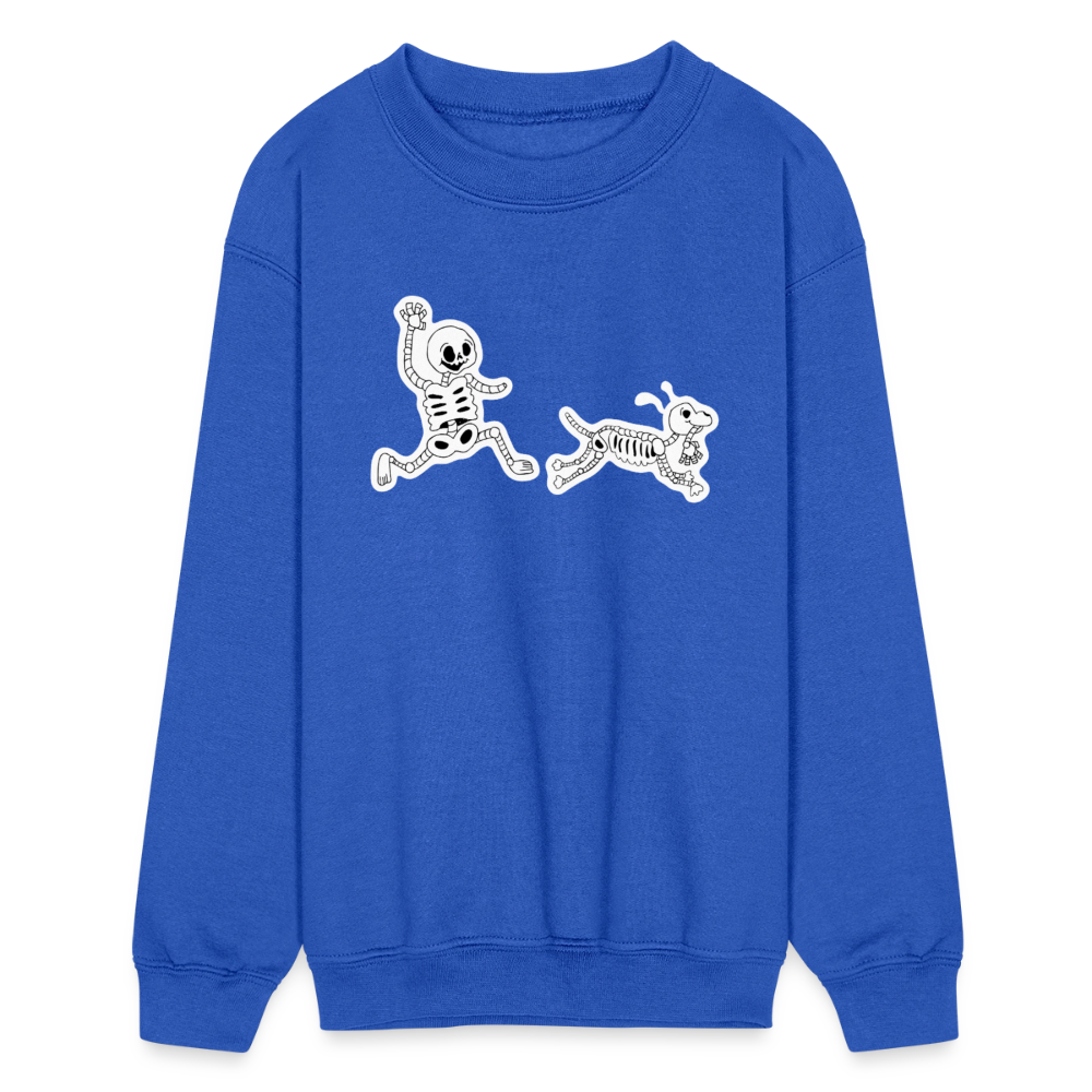 
                  
                    Skeleton Friends Kids' Crewneck Sweatshirt - royal blue
                  
                