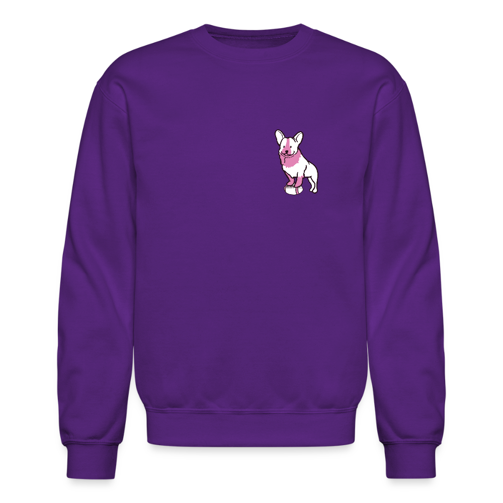 Pink Puppy Love Crewneck Sweatshirt - purple