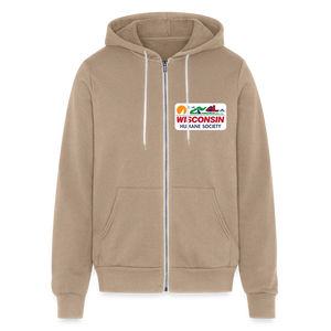 WHS License Plate Bella + Canvas Unisex Full Zip Hoodie - tan