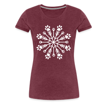 Load image into Gallery viewer, Paw Snowflake Premium T-Shirt - heather burgundy