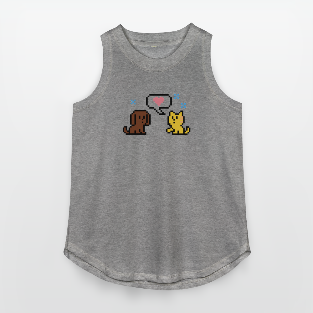 
                  
                    8-Bit Dog & Cat Relaxed Tank Top - granite heather 
                  
                