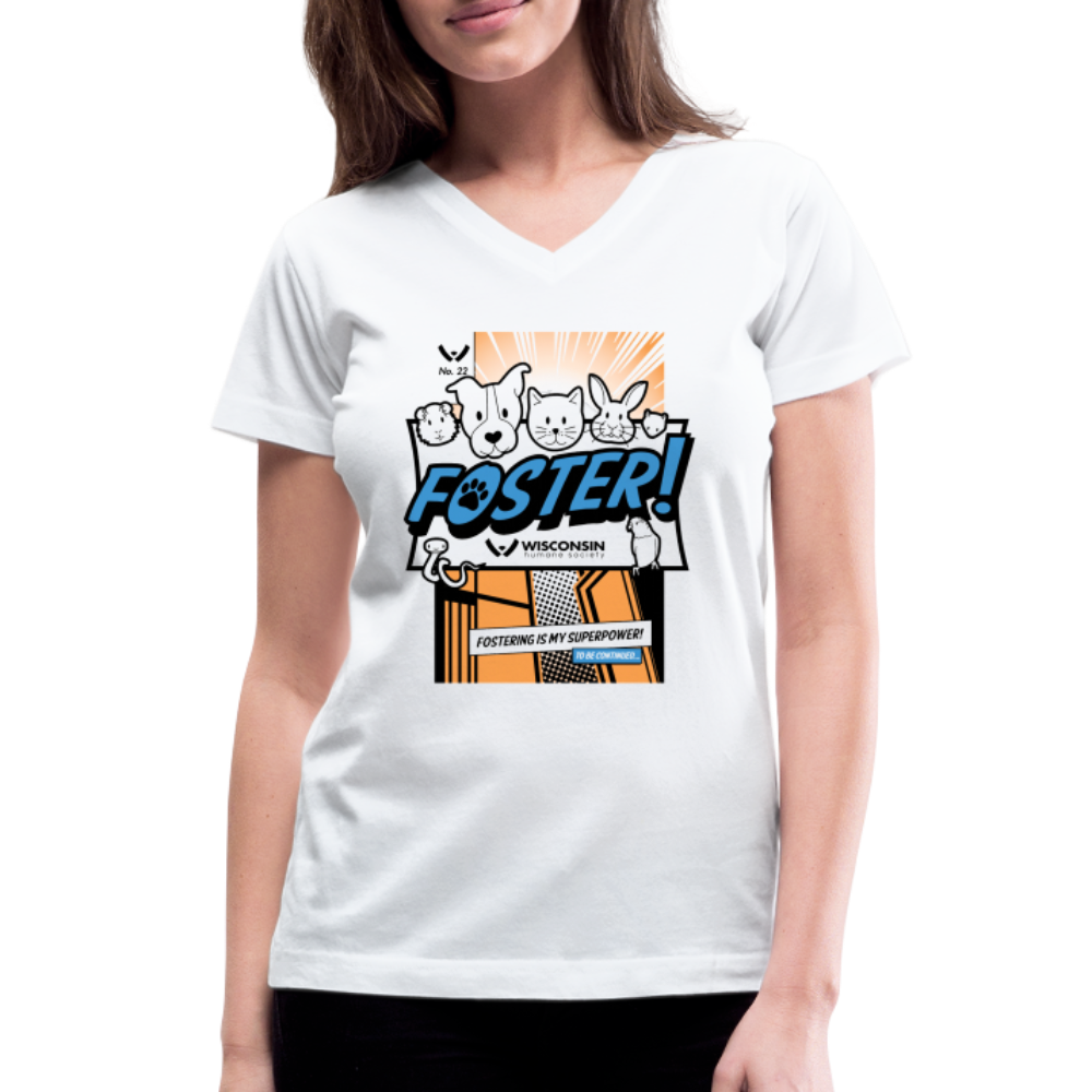 
                  
                    Foster Comic Contoured V-Neck T-Shirt - white
                  
                