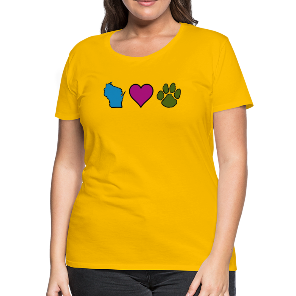 
                  
                    WI Loves Pets Contoured Premium T-Shirt - sun yellow
                  
                