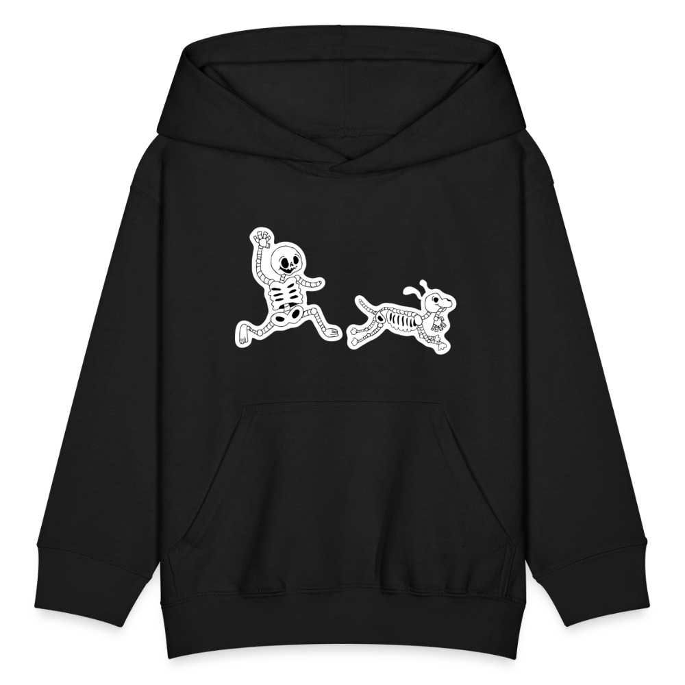 Skeleton Friends Kids' Hoodie - black