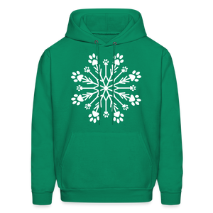 Paw Snowflake Classic Hoodie - kelly green