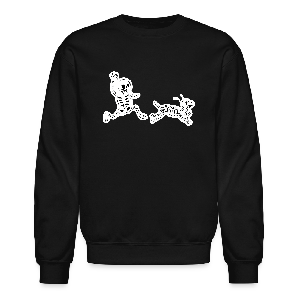 Skeleton Friends Crewneck Sweatshirt - black