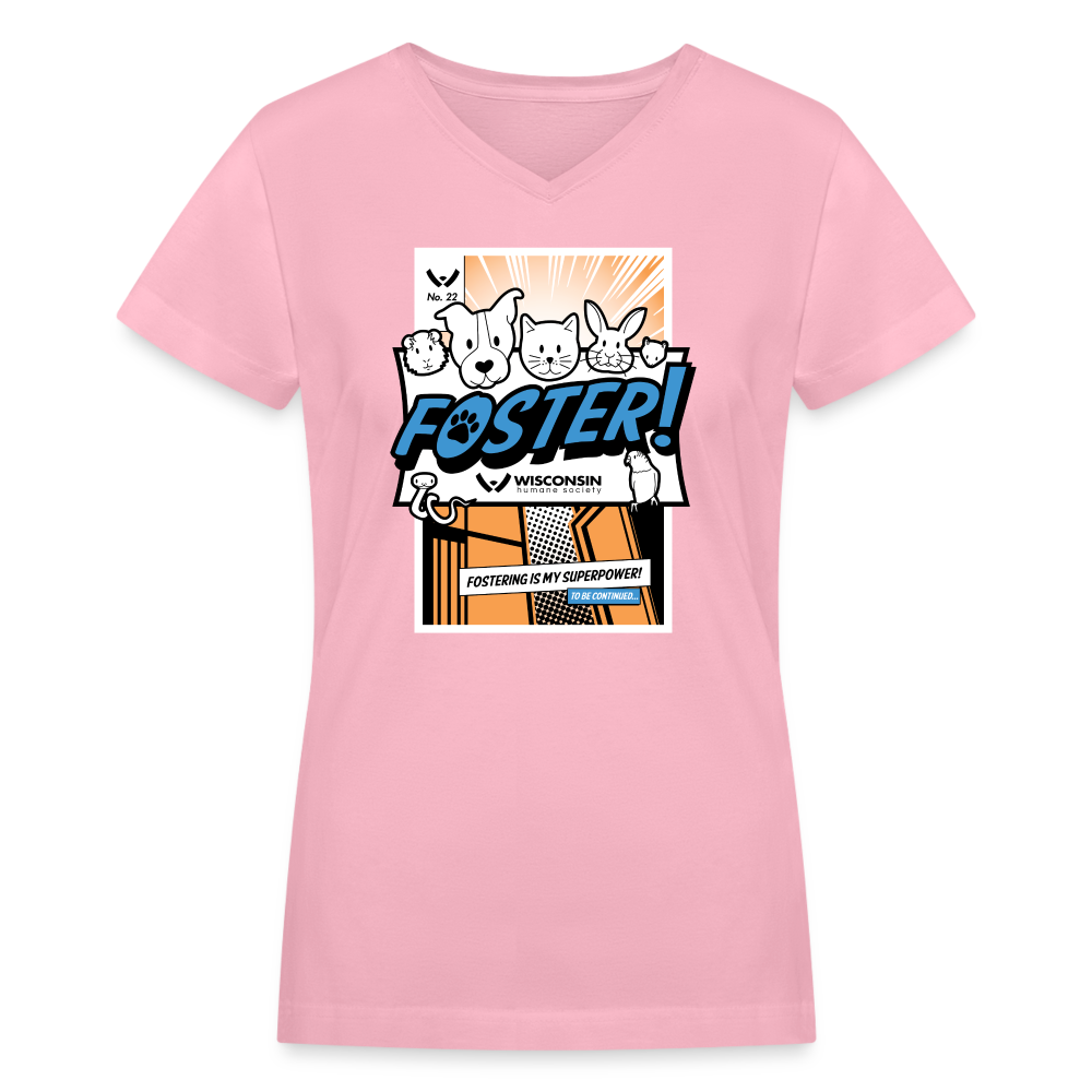 
                  
                    Foster Comic Contoured V-Neck T-Shirt - pink
                  
                