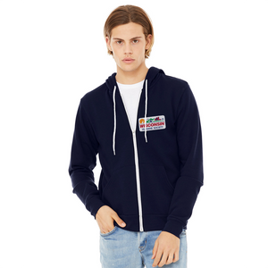 WHS License Plate Bella + Canvas Unisex Full Zip Hoodie - navy