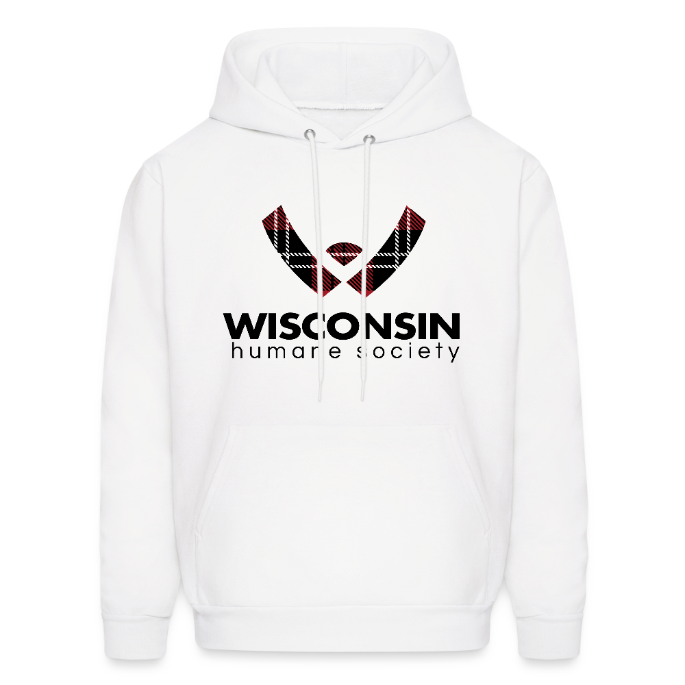 WHS Plaid Logo Hoodie - white